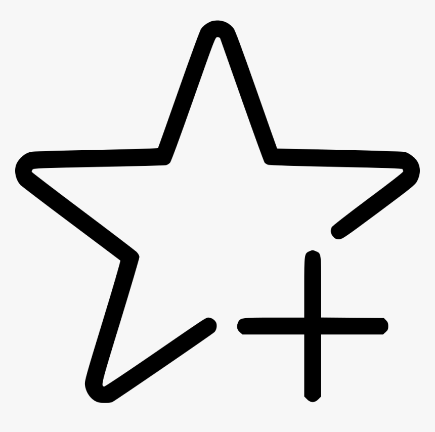 Star Favorite Add - Black Star Outline Png, Transparent Png, Free Download
