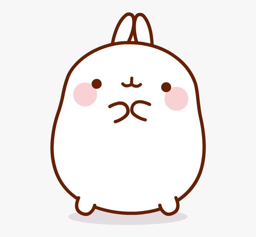 Via Giphy Love Stickers, Molang, Valentine Day Love, - Kawaii Transparent Cute Gif, HD Png Download, Free Download