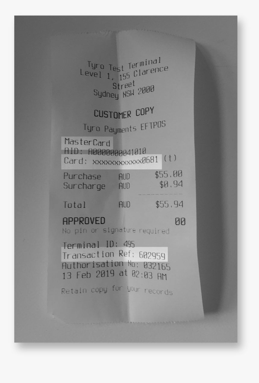 Terminal Id On Receipt, HD Png Download, Free Download