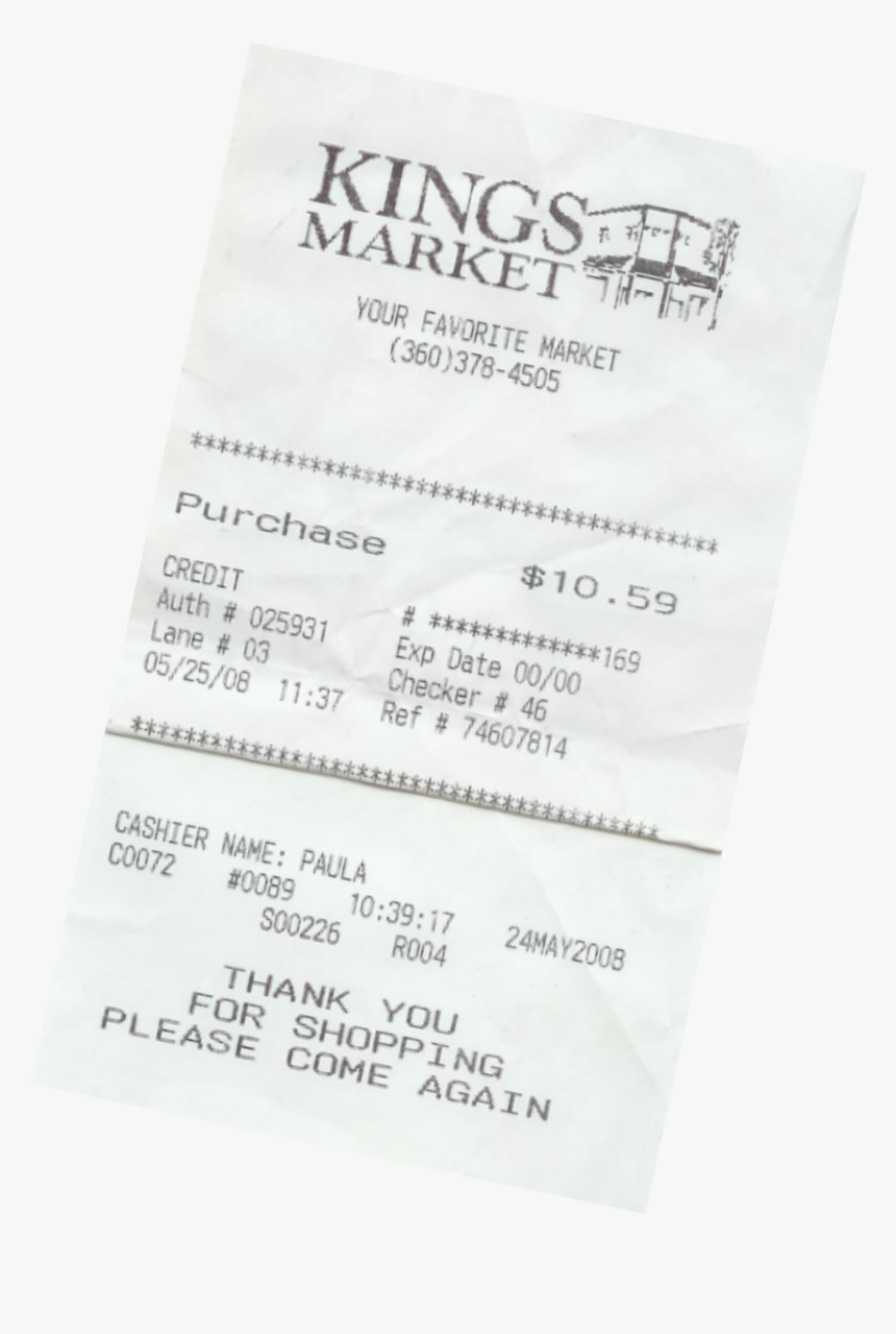 Transparent Receipt Png - Black-and-white, Png Download, Free Download