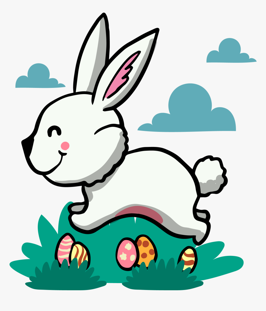 Clip Art White Rabbit Easter European - Cartoon Transparent Background Clipart Transparent, HD Png Download, Free Download