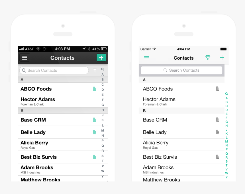 Base Crm Contacts For Ios - Iphone, HD Png Download, Free Download