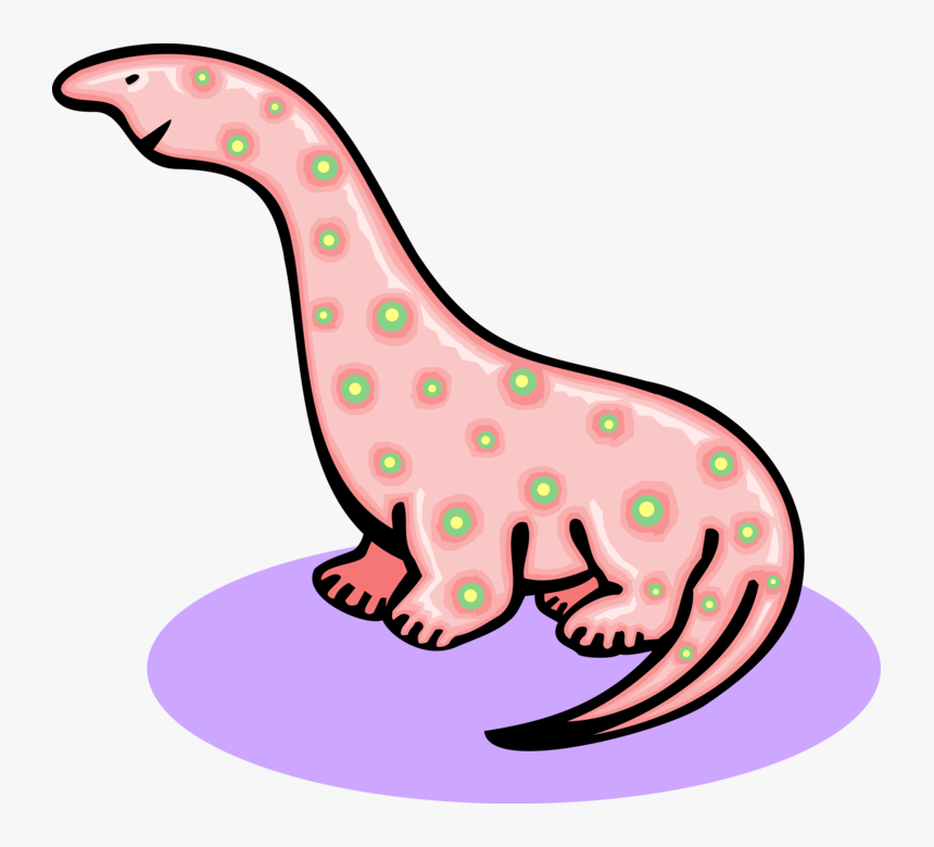 Vector Illustration Of Prehistoric Brontosaurus Dinosaur, HD Png Download, Free Download