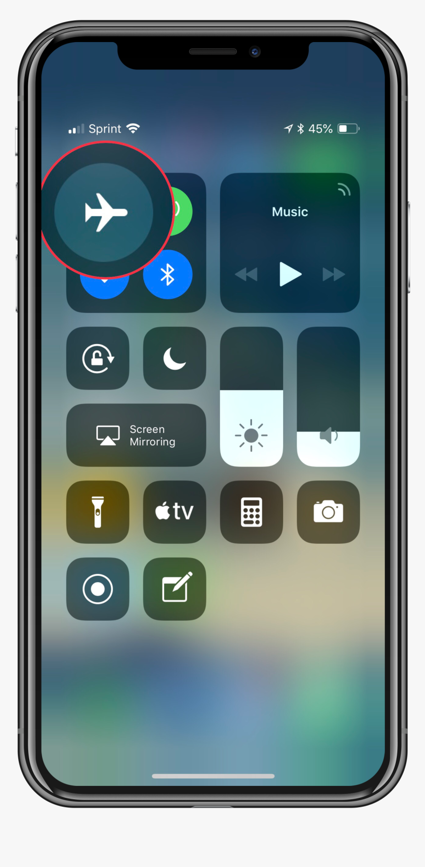Iphone X Control Center, HD Png Download, Free Download