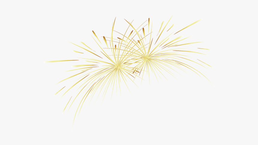 Fireworks Transparent Golden - Transparent Background Gold Fireworks Clipart, HD Png Download, Free Download