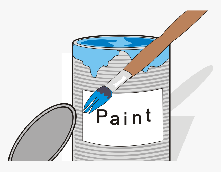 Paint Tin Can And Brush 1 Clip Arts - Tin Of Paint Cartoon, HD Png Download, Free Download