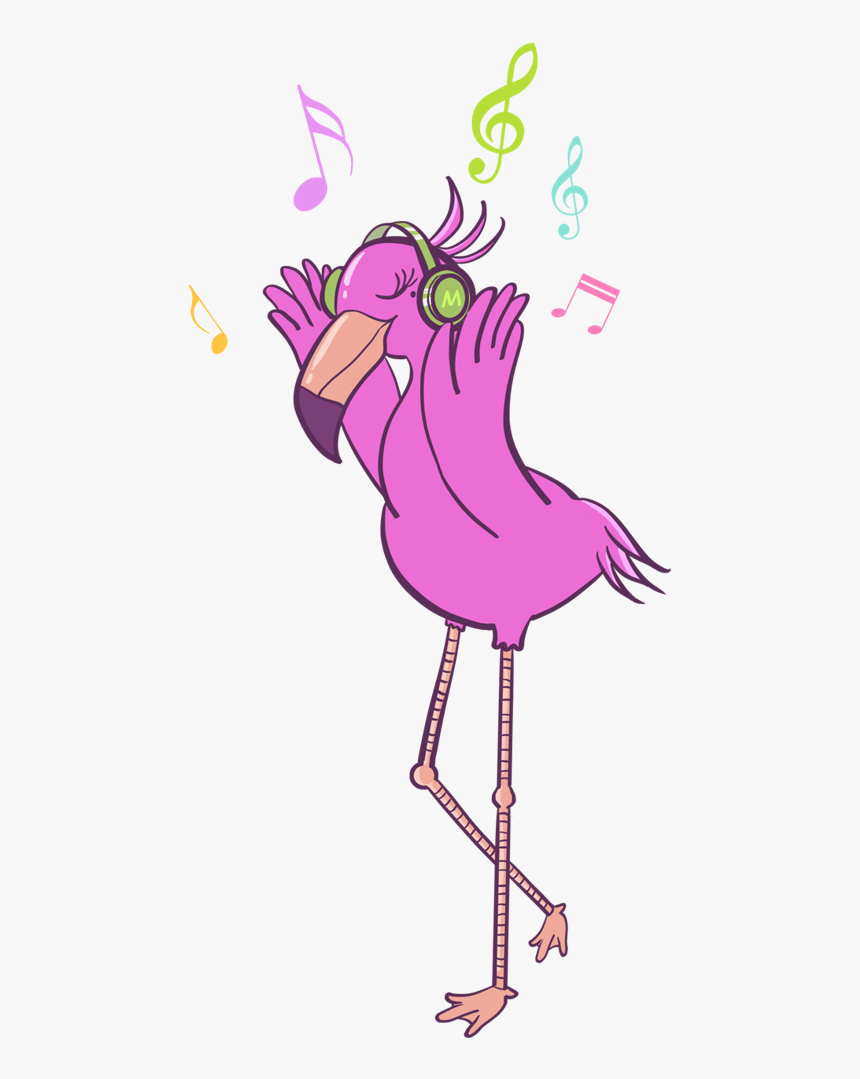 Face Clipart Flamingo - Cartoon Flamingo Clipart, HD Png Download, Free Download