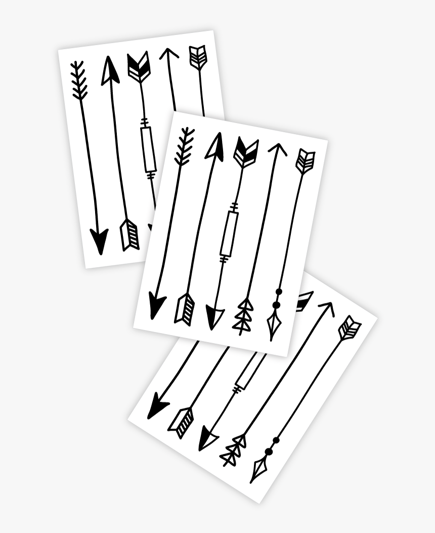 High Quality Temporary Tattoos «doodle Arrows» With - Tattoo, HD Png Download, Free Download