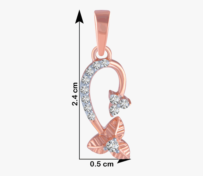 14kt Rose Gold And Diamond Pendant For Women - Illustration, HD Png Download, Free Download