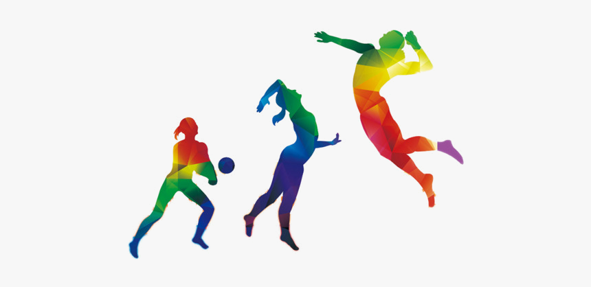 Colorful Volleyball Background Design, HD Png Download, Free Download