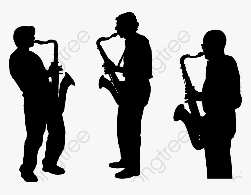 Jazz Musician Silhouette Png, Transparent Png, Free Download