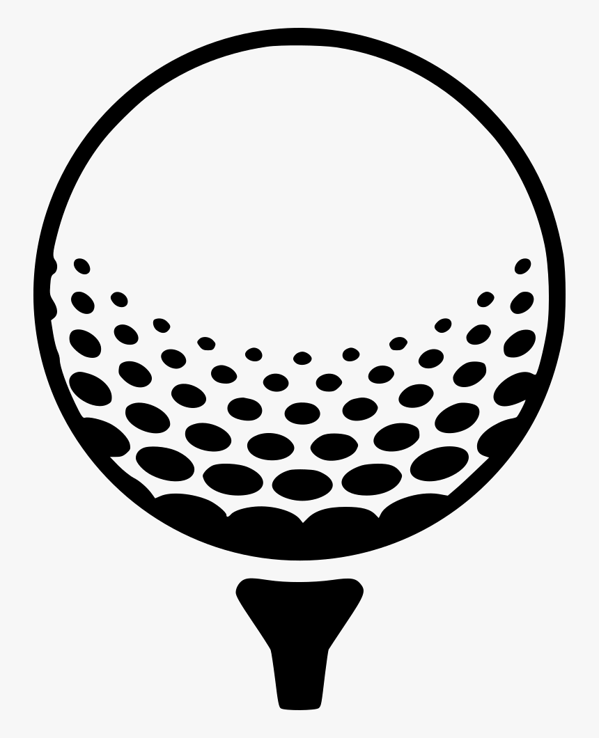 Golf Ball Black And White, HD Png Download, Free Download