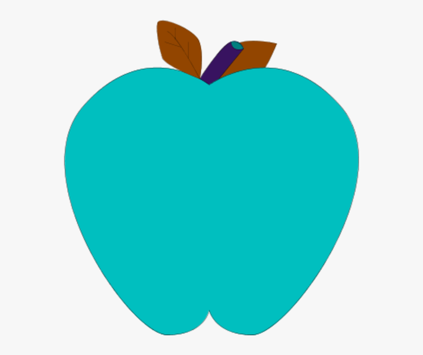 Color Apples Clipart- - Teal Apple Clipart, HD Png Download, Free Download