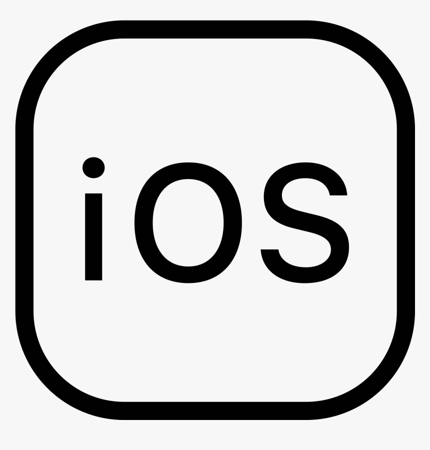 Ios Logo Png Vector - Ios Icon Black And White, Transparent Png, Free Download