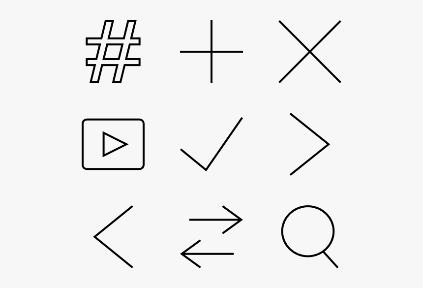 Essential Set - Web Icons Thin Line, HD Png Download, Free Download