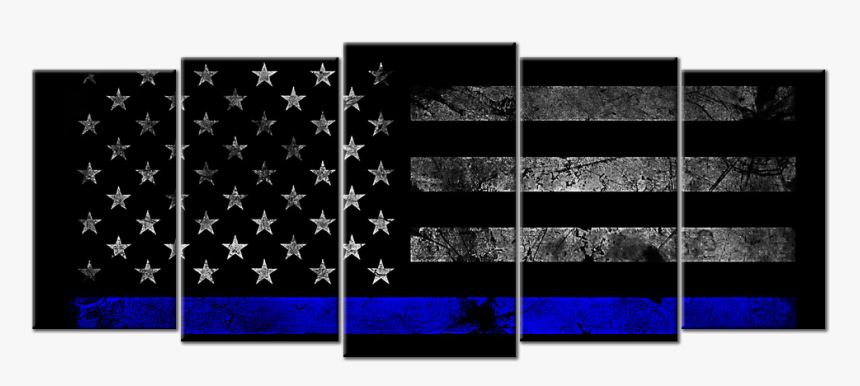 Distressed Thin Blue Line Flag, HD Png Download, Free Download