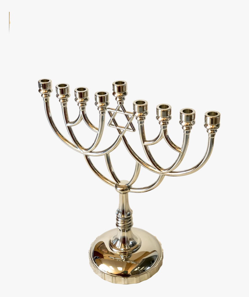 Star Of David Menorah - Brass, HD Png Download, Free Download