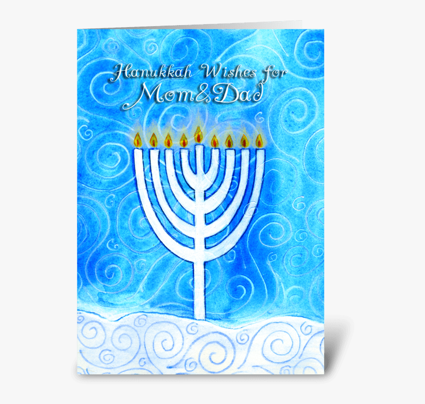 Hanukkah Wishes For Mom And Dad Greeting Card - Hanukkah Cards For Dad, HD Png Download, Free Download