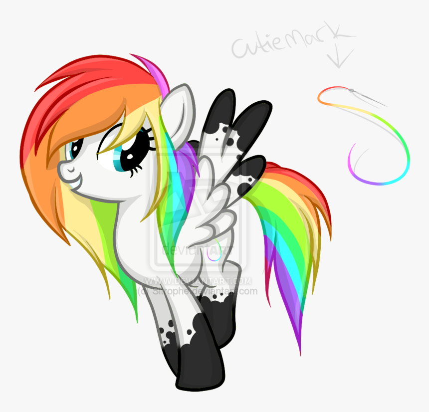 Drawn Rainbow Big Cartoon - Mlp Rainbow Pony, HD Png Download, Free Download