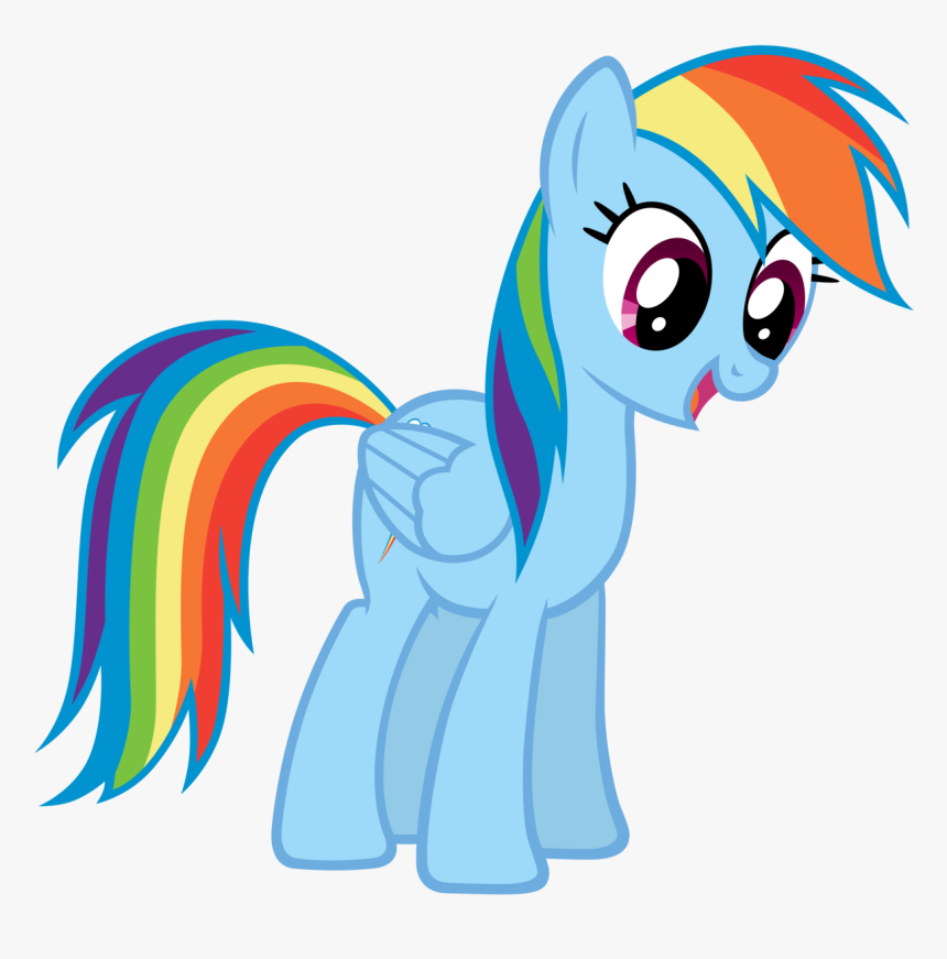 Rainbow Dash Rarity Twilight Sparkle Pinkie Pie Applejack - Mlp Rainbow Dash Ponytail, HD Png Download, Free Download