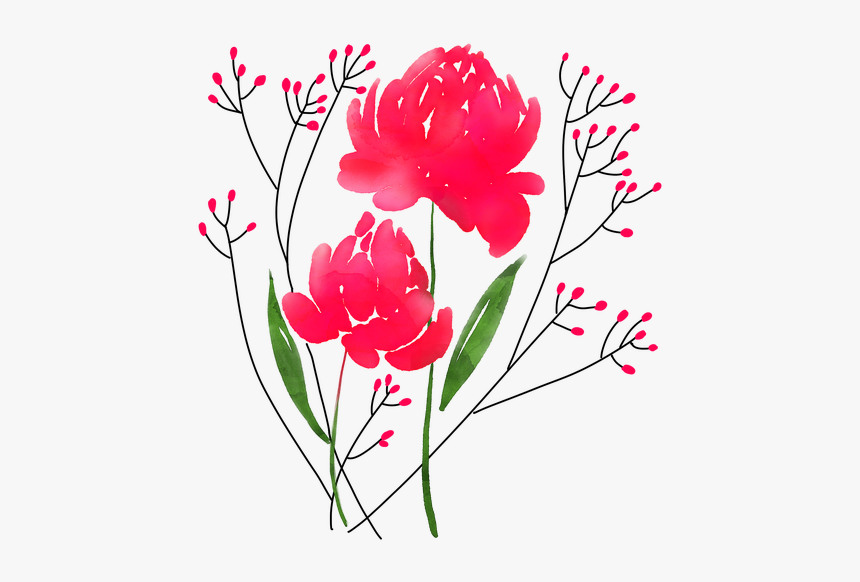 Watercolour Flowers, Watercolor Flower, Spring - Tulip, HD Png Download, Free Download