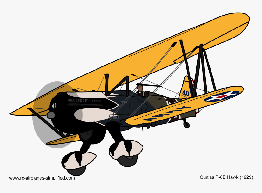 Plane Silhouette Png Clip Art Png M Transparent Png - Curtiss P 6e Hawk Rc, Png Download, Free Download