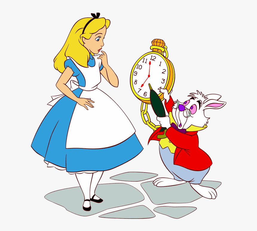 Alice In Wonderland And The White Rabbit , Png Download - White Rabbit And Alice, Transparent Png, Free Download