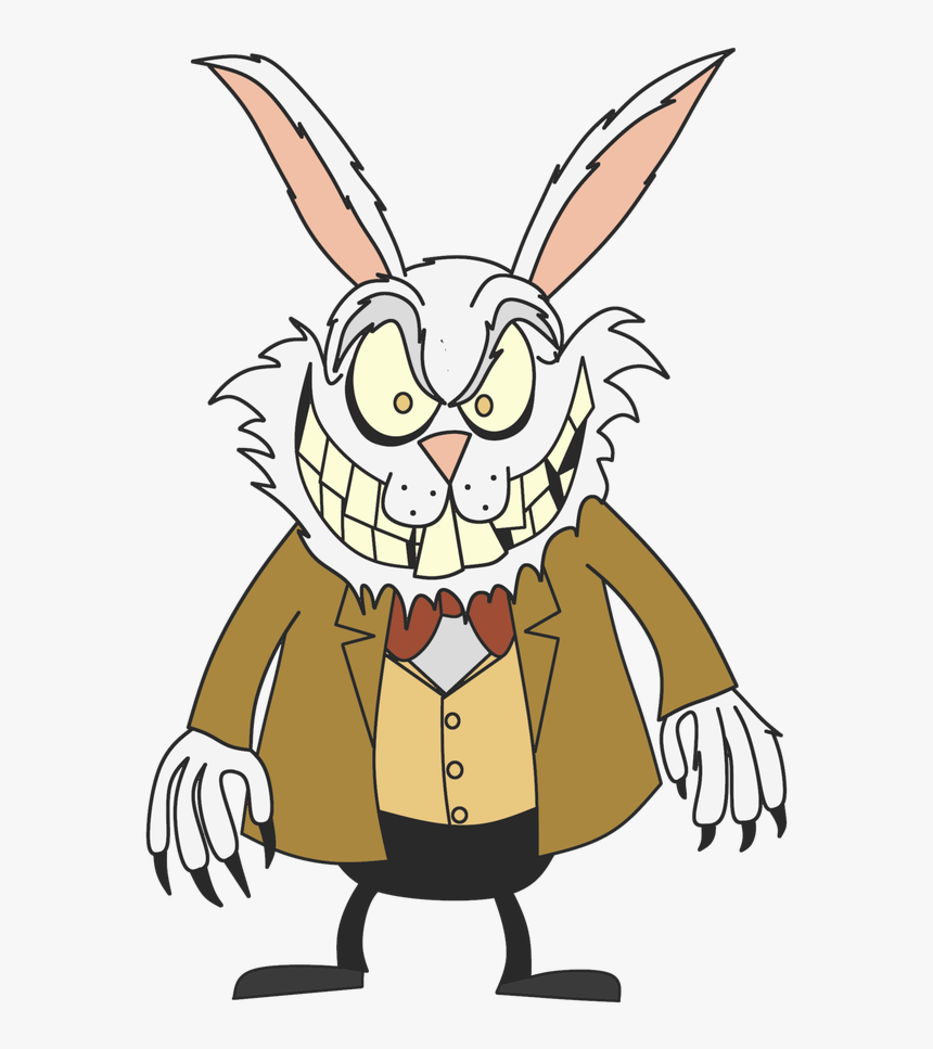 Drawing Scary Alice In Wonderland - Cartoon Scariest Easter Bunnies, HD Png Download, Free Download