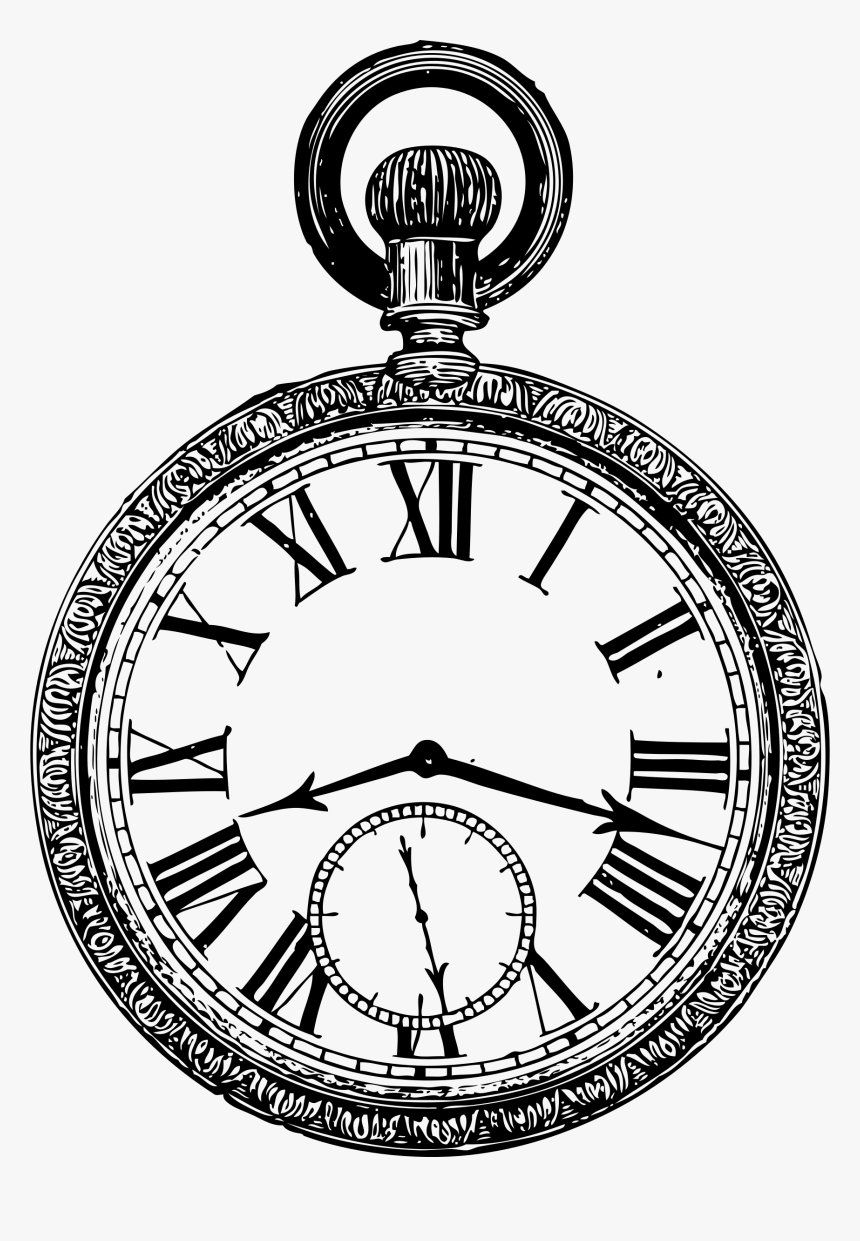 Pocket Watch Drawing At Printable Alice In Wonderland Clock, HD Png