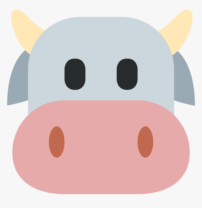 Cow Face Emoji Clipart , Png Download - Cow Emoji Twitter, Transparent Png, Free Download