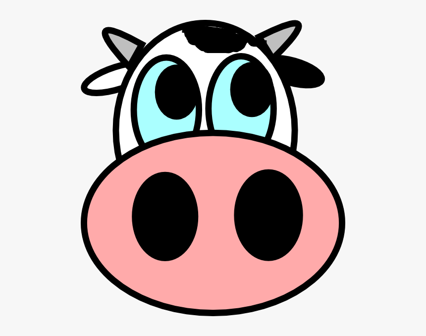 Clipart Cow Face - Cow Face Drawing Easy, HD Png Download, Free Download