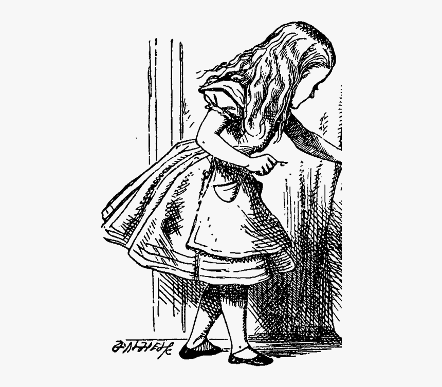 Alice At The Door - Alice's Adventures In Wonderland Drawing, HD Png Download, Free Download