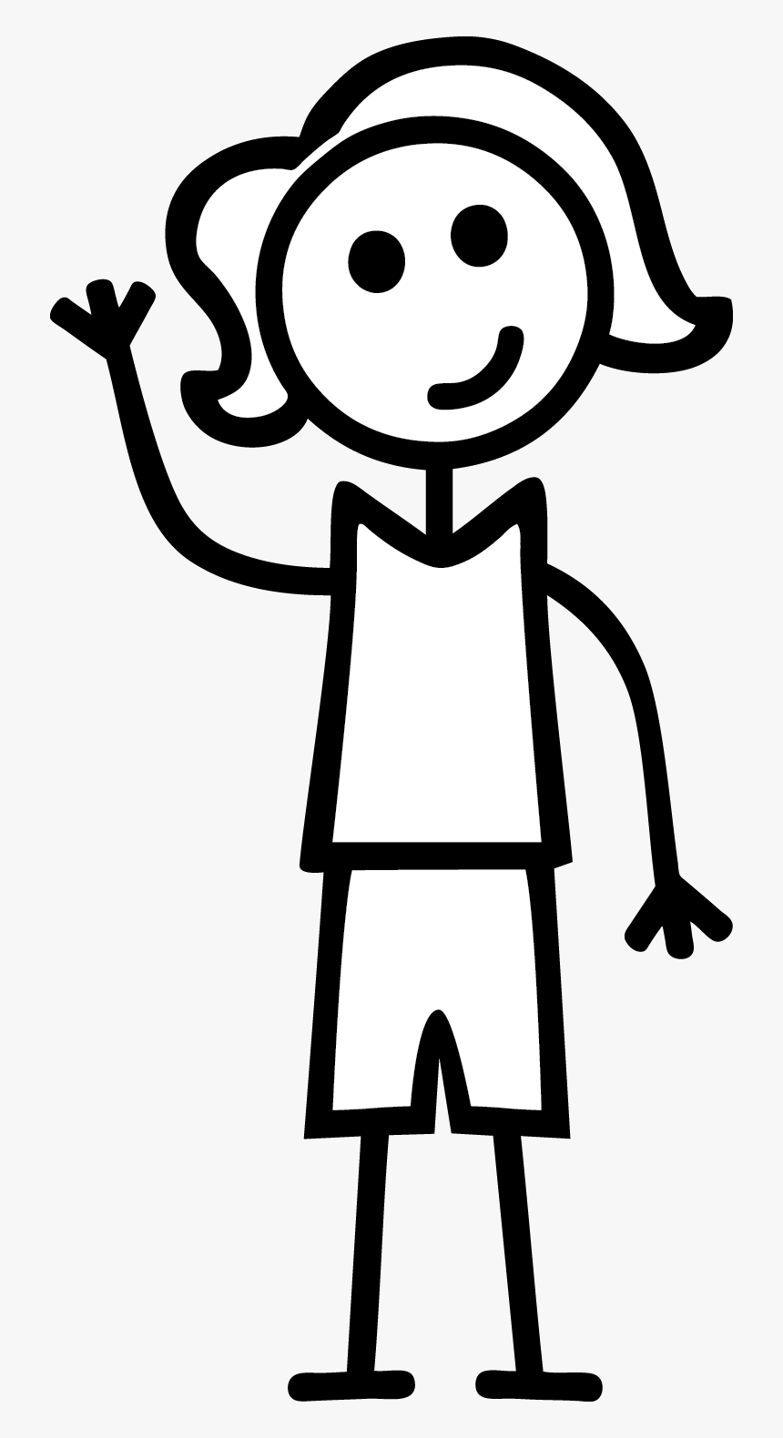 Woman Drawing At Getdrawings - Girl Stick Figure Transparent, HD Png Download, Free Download