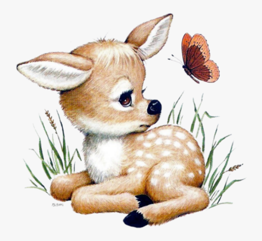 Baby Deer Drawing Png, Transparent Png, Free Download