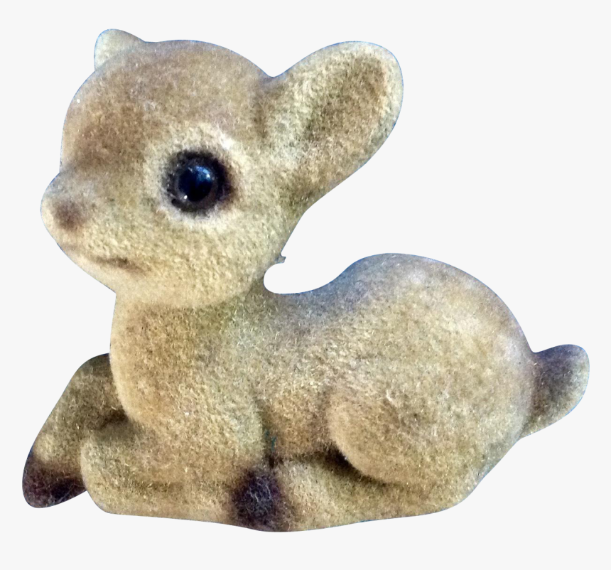Vintage Josef Originals Baby Fawn Deer With Fuzzy Flocked - Stuffed Toy, HD Png Download, Free Download
