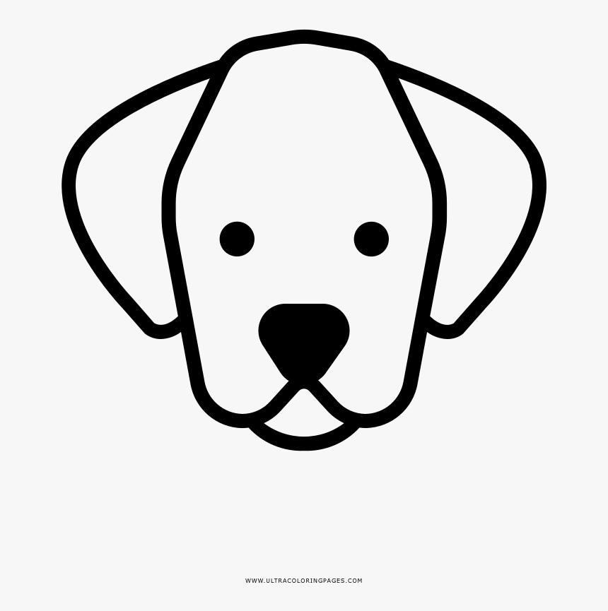 Dog Coloring Page - Dog Head Coloring Page, HD Png Download - kindpng