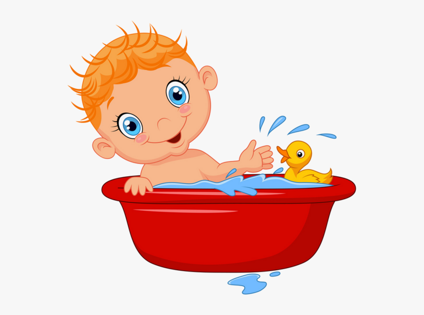 Transparent Bebes Png - Transparent Background Clipart Bathing, Png Download, Free Download