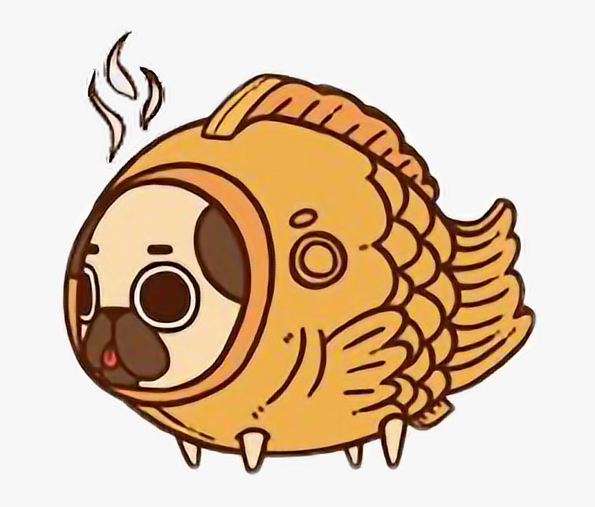 Transparent Pug Clipart - Kawaii Cute Fish Drawing, HD Png Download, Free Download