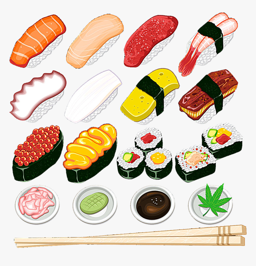 Tempura Japanese Cuisine Transprent - Asian Cuisine Cartoon, HD Png Download, Free Download