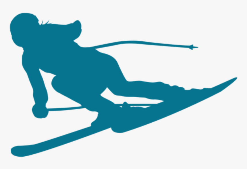 Alpine Skiing Winter Sport Vector Graphics - Transparent Ski Silhouette Png, Png Download, Free Download