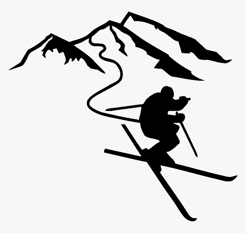 Alpine Skiing Sport - Skier Silhouette, HD Png Download, Free Download