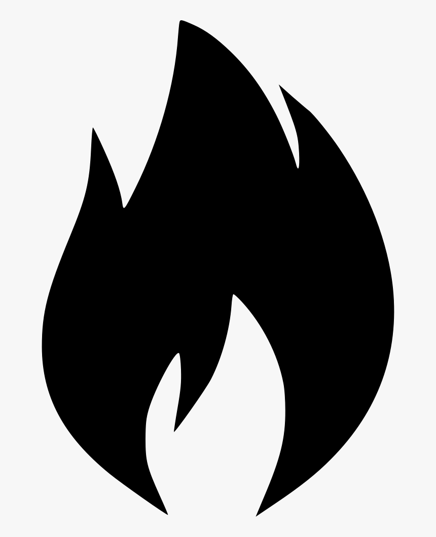 Flame Icon Svg - Fire Emoji Black And White, HD Png Download, Free Download