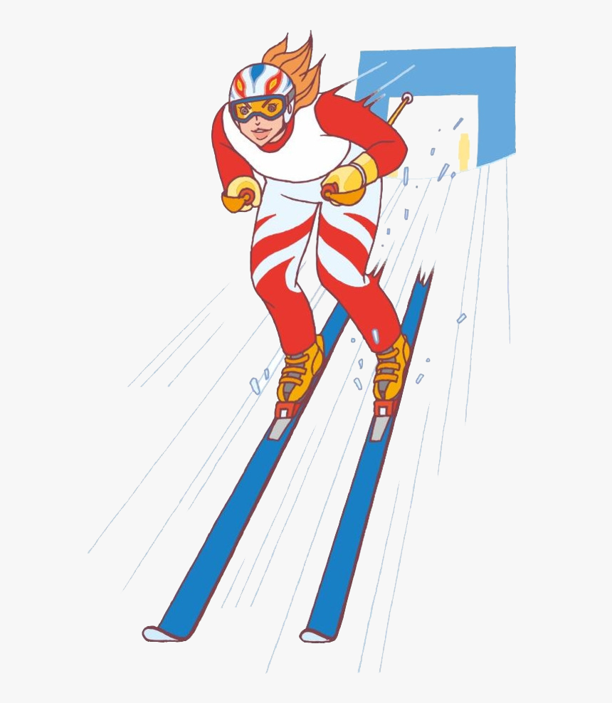 Skiing Snowman Illustration - Nordic Combined, HD Png Download, Free Download