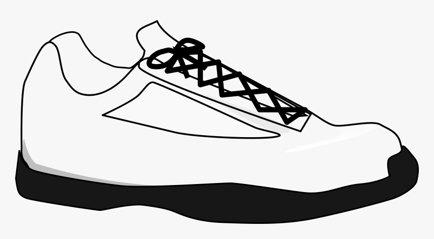 Tennis Shoe Monocolor Big - Shoe Clipart Black And White Png, Transparent Png, Free Download