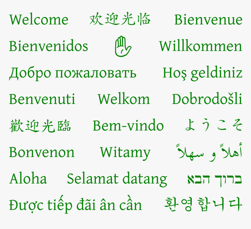 Welcome Sign Many Languages, HD Png Download, Free Download