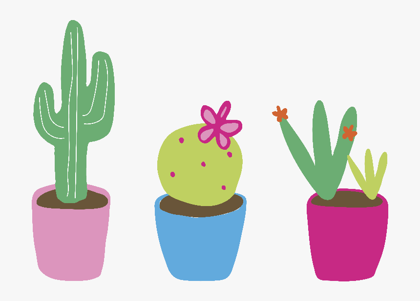 Flowerpot , Png Download - Cute Cactus Flowers Png, Transparent Png, Free Download