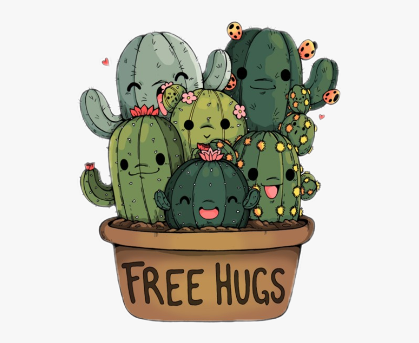 Transparent Cute Cactus Png - Cactus Free Hugs Design, Png Download, Free Download