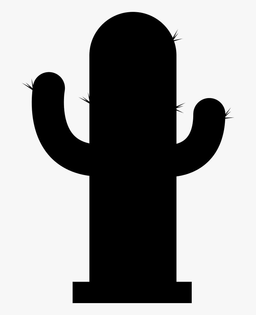 Cactus Silhouette Png - Silueta De Cactus, Transparent Png, Free Download