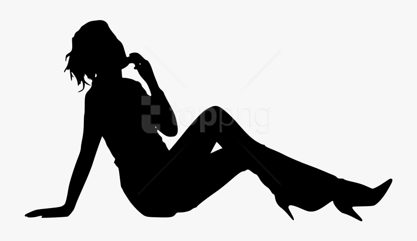 Free Png Woman Silhouette Png Images Transparent - Silhouette Png People Sitting Silhouette, Png Download, Free Download