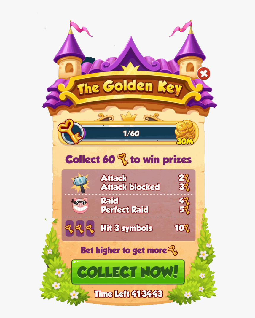 Coin Master The Golden Key Event - Cartoon, HD Png Download, Free Download